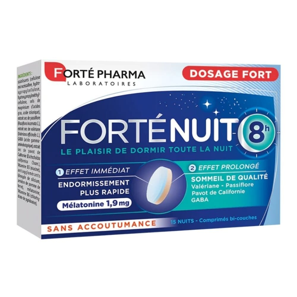 Forte Pharma Fortenuit 8h Dosage Fort Effet Prolonge Melatonine Endormissement Plus Rapide 19mg 30 Comprimes