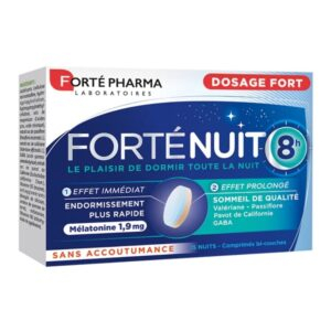 Forte Pharma Fortenuit 8h Dosage Fort Effet Prolonge Melatonine Endormissement Plus Rapide 19mg 30 Comprimes