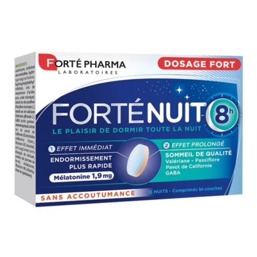 Forte Pharma Fortenuit 8h Dosage Fort Effet Prolonge Melatonine Endormissement Plus Rapide 19mg 30 Comprimes