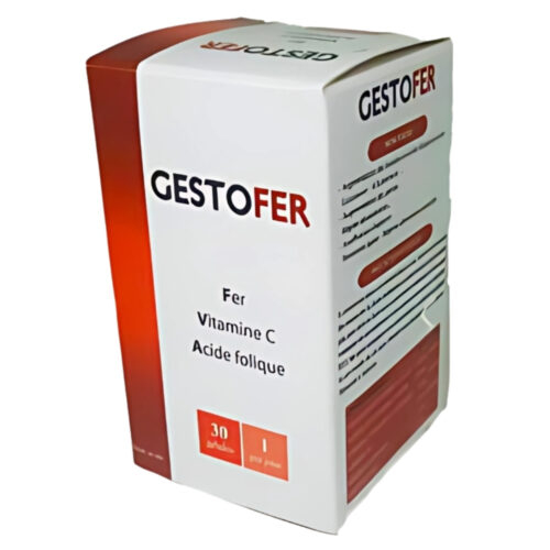 GestoFer Fer, Vitamine C et Acide Folique - 30 Gélules