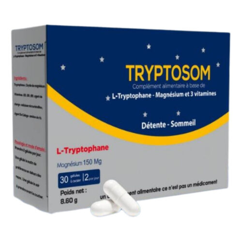 Tryptosom L-Tryptophane Magnésium 150mg Détente et Sommeil - 30 Gélules