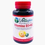 VertuPlus Vitamine D3+K2 Système Cardiovasculaire - 50 Capsules