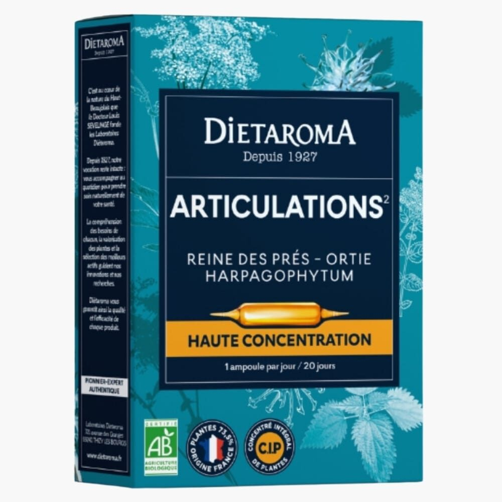 Dietaroma Articulations Reine Des Pres Ortie Et Harpagophytum Ampoules Bio 10u
