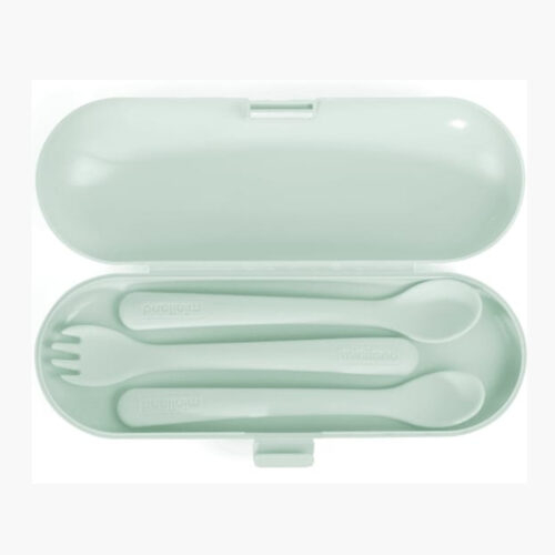 Miniland Set de Couverts en Silicone Mint - 1u