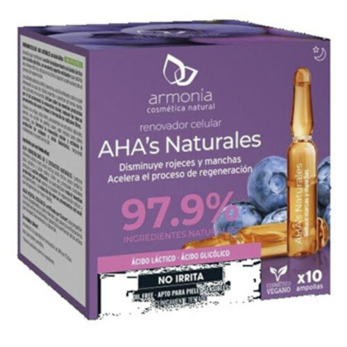 Armonia Rénovateur Cellulaire AHA's Naturels Diminue Rougeurs et Taches Ampoules - 10x2ml