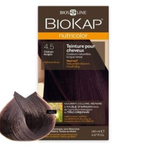 Biokap Nutricolor Coloration Naturelle Cheveux 140ml 45 Chatain Acajou