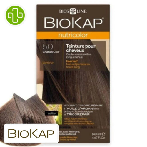 Biokap Nutricolor Coloration Naturelle Cheveux - 140ml - 5.0 - Châtain Clair
