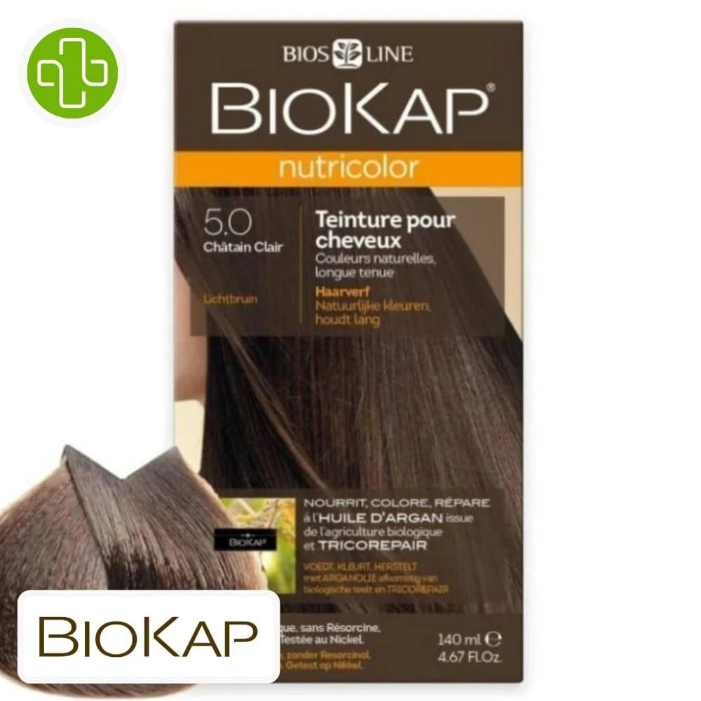 Biokap Nutricolor Coloration Naturelle Cheveux 140ml 50 Chatain Clair