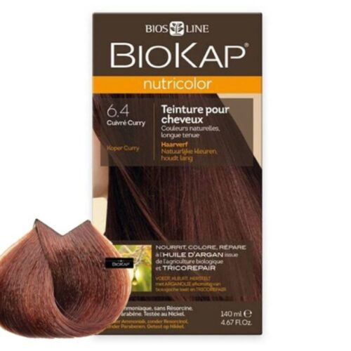 Biokap Nutricolor Coloration Naturelle Cheveux - 140ml - 6.4 - Cuivré Curry