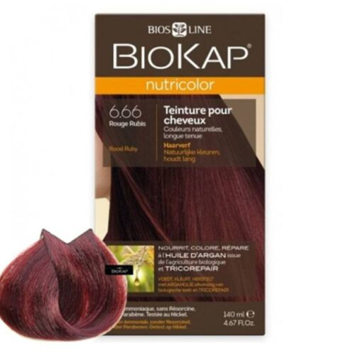 Biokap Nutricolor Coloration Naturelle Cheveux - 140ml - 6.66 - Rouge Rubis