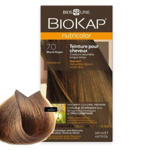 Biokap Nutricolor Coloration Naturelle Cheveux - 140ml - 7.0 - Blond Moyen