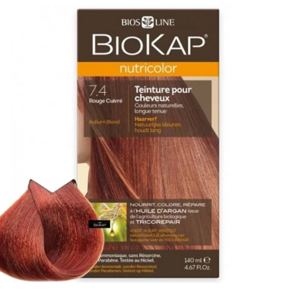 Biokap Nutricolor Coloration Naturelle Cheveux - 140ml - 7.4 - Rouge ...