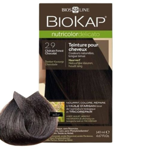 Biokap Nutricolor Delicato Coloration Naturelle Cheveux Délicats - 140ml - 2.9 - Châtain Foncé Chocolat