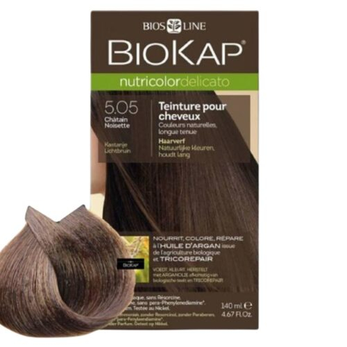 Biokap Nutricolor Delicato Coloration Naturelle Cheveux Délicats - 140ml - 5.05 - Châtain Noisette
