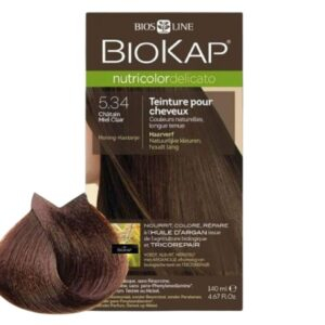 Biokap Nutricolor Delicato Coloration Naturelle Cheveux Delicats 140ml 534 Chatain Miel Clair