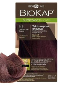 Biokap Nutricolor Delicato Coloration Naturelle Cheveux Delicats 140ml 55 Chatain Clair Acajou