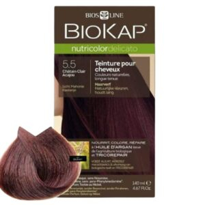 Biokap Nutricolor Delicato Coloration Naturelle Cheveux Delicats 140ml 55 Chatain Clair Acajou