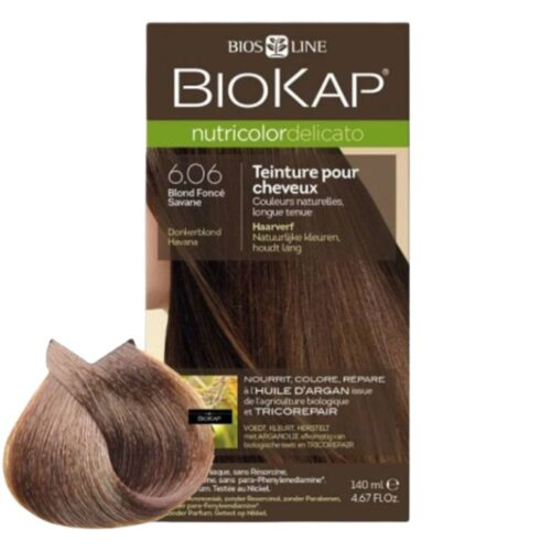 Biokap Nutricolor Delicato Coloration Naturelle Cheveux Délicats - 140ml - 6.06 - Blond Foncé Savane