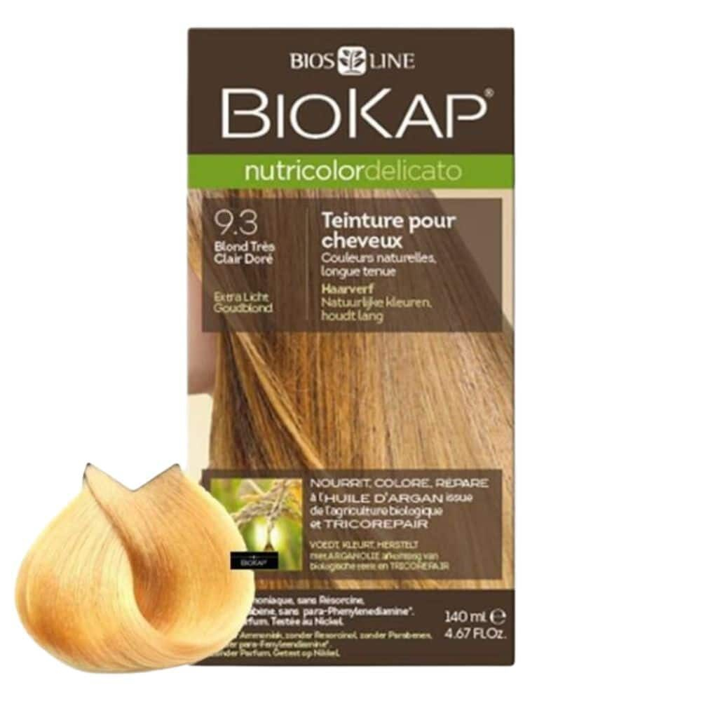 Biokap Nutricolor Delicato Coloration Naturelle Cheveux Delicats 140ml 93 Blond Tres Clair Dore