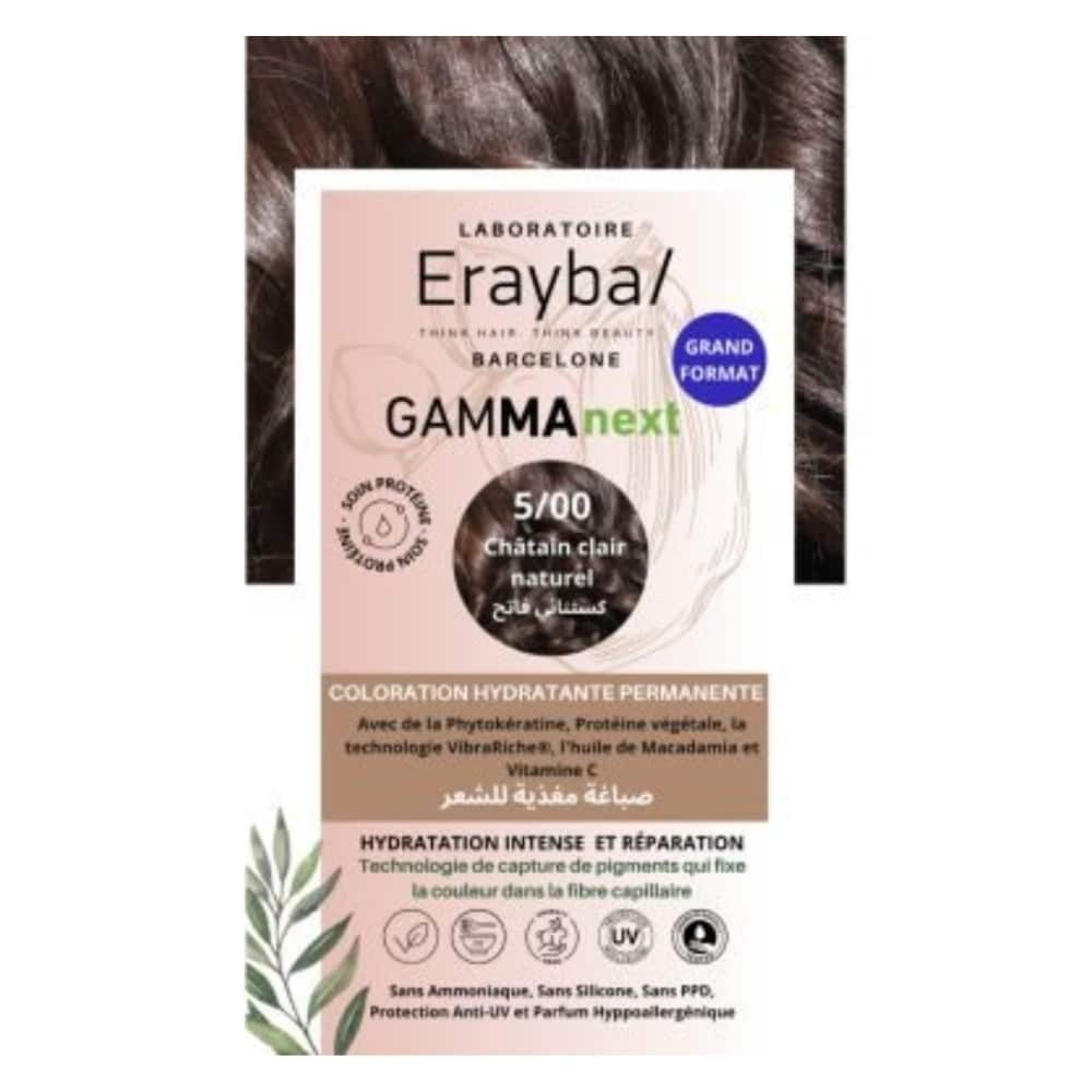 Erayba Gammanext Coloration Cheveux Hydrante Permanente 500 Chatain Clair Naturel