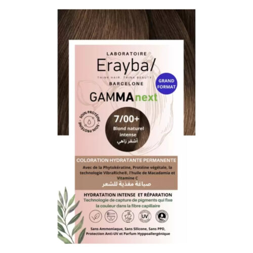 Erayba GammaNext Coloration Cheveux Hydrante Permanente - 7.00+ - Blond Naturel intense