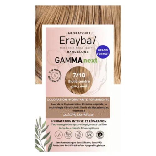 Erayba Gammanext Coloration Cheveux Hydrante Permanente 710 Blond Cendre