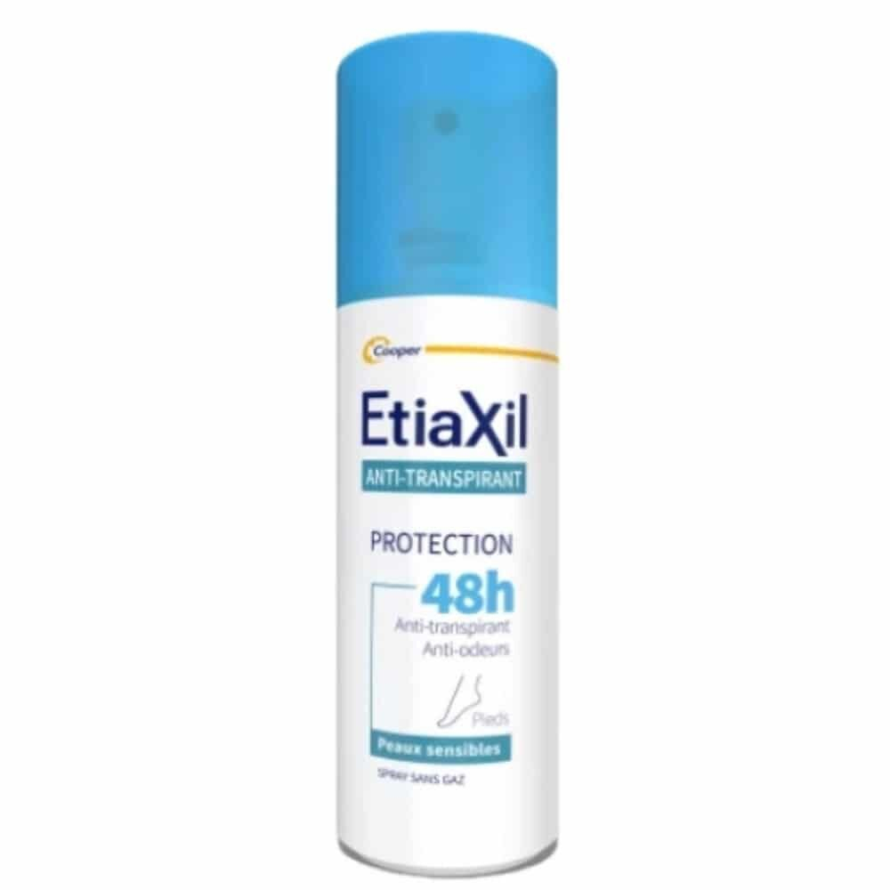 Etiaxil Anti Transpirant Spray Deodorant Protection Anti Odeurs Peau Sensible Pieds 48h 100ml