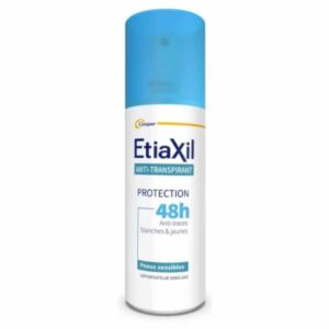 Etiaxil Anti Transpirant Spray Deodorant Protection Anti Traces Blanches Et Jaunes Peau Sensible 48h 100ml