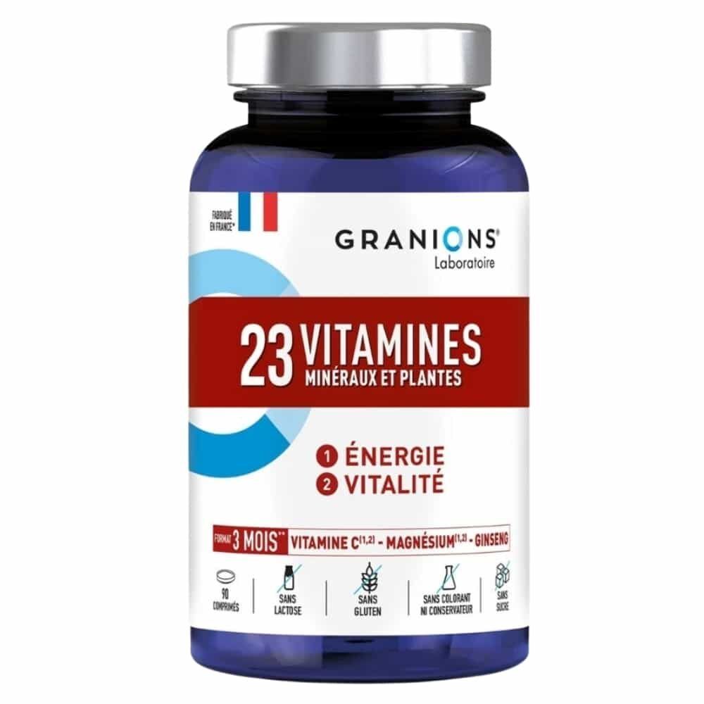 Granions 23 Vitamines Mineraux Et Plantes Energie Et Vitalite 90 Comprimes