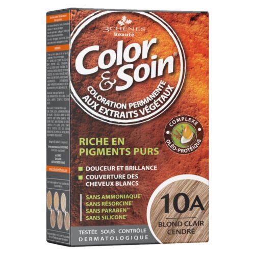 Les 3 Chênes Color et Soin Coloration Cheveux Permanente aux Extraits Végétaux - 10A - Blond Clair Cendré