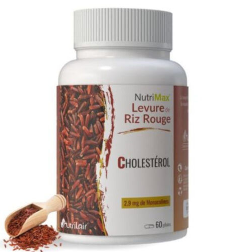 Nutrilair Nutrimax Levure de Riz Rouge Cholesterol 2,9mg  Monacolines - 60 Gélules