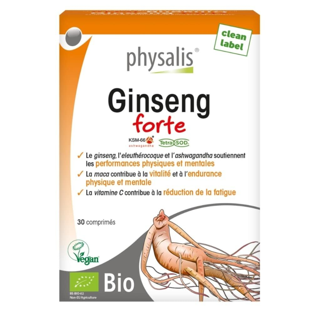 Physalis Ginseng Forte Performances Physiques Et Mentales 30 Comprimes
