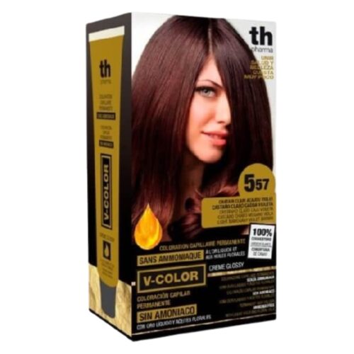 TH-Pharma Vitalia Color Coloration Capillaire sans Ammoniac - TH-Pharma N 5.57 - Châtain Clair Acajou Violet