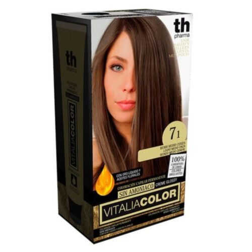 TH-Pharma Vitalia Color Coloration Capillaire sans Ammoniac - TH-Pharma N 7.1 - Blond Moyen Cendré