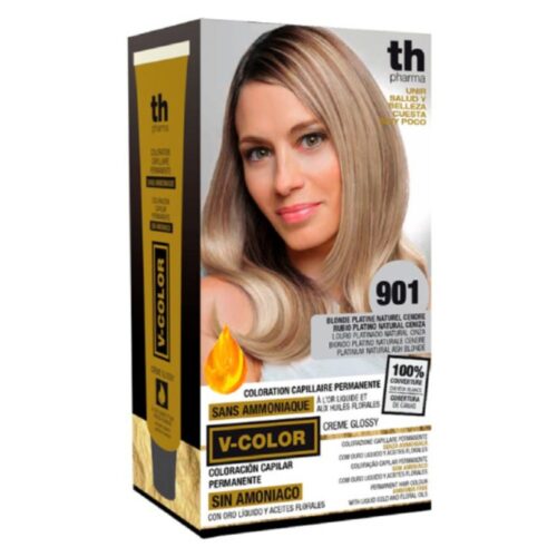 TH-Pharma Vitalia Color Coloration Capillaire sans Ammoniac - TH-Pharma N 901.0 - Blond Platine Naturel Cendré