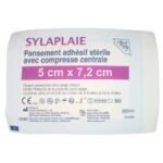 Sylaplaie Pansement Adhésif Stérile avec Compresse Centrale 5cmx7,2cm - 10u