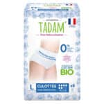 Tadam Fuites Urinaires Culottes Non-Irritantes Bio – Plus 70-110cm Taille L – 8u