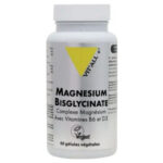 Vitall+ Magnesium Bisglycinate Complexe avec Vitamines B6 et D3 Végan - 60 Gélules