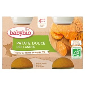 Babybio Pots De Patate Douce 4mois Bio 2x130g