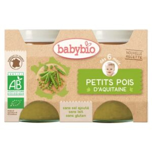 Babybio Pots De Petits Pois 6mois Bio 2x130g