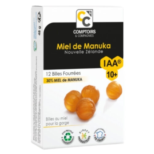 Comptoirs et Compagnies Miel de Manuka IAA 10+ Billes Fourrées - 12u