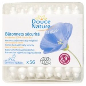 Douce Nature Bebe Batonnets Securite Coton Tiges Bio 56u