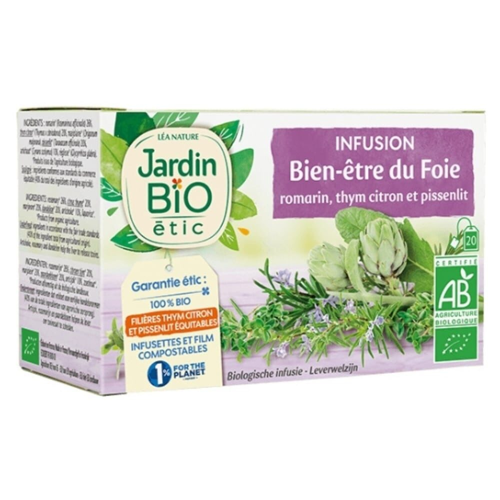 Jardin Bio Infusion Bien Etre Du Foie Romarin Thym Citron Et Pissenlit Bio 20u