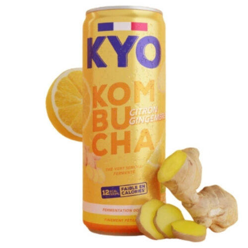 KYO Kombucha Citron et Gingembre Thé Vert Séncha Fermenté Bio - 330ml