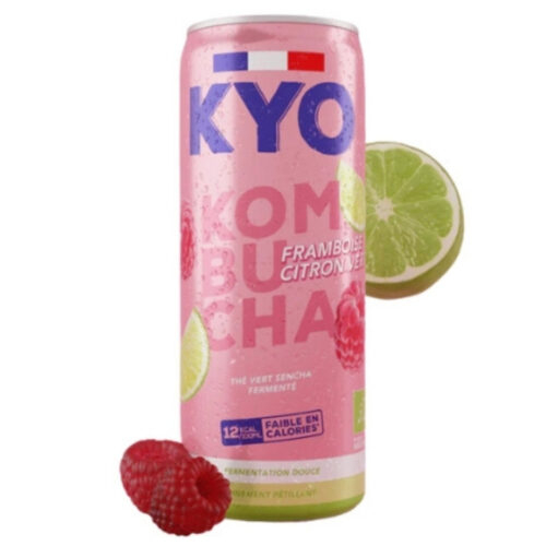KYO Kombucha Framboise et Citron Vert Thé Vert Séncha Fermenté Bio - 330ml