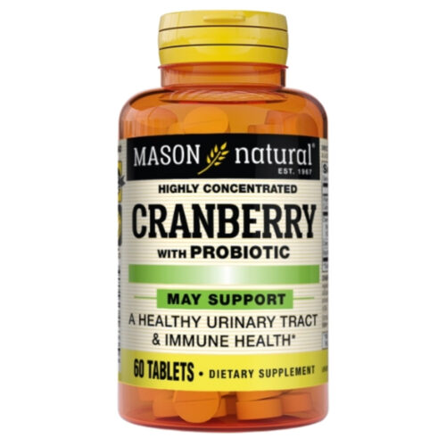 Mason Natural Cranberry avec Probiotiques Santé Urinaire et Immunité - 60 Comprimés