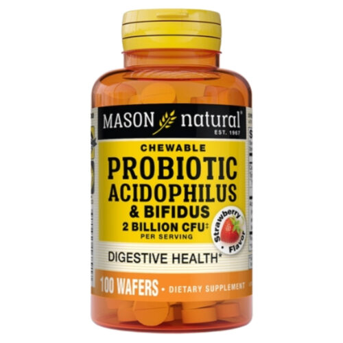Mason Natural Probiotique Acidophilus et Bifidus 2 Million CFU Santé Digestive - 100 Gélules