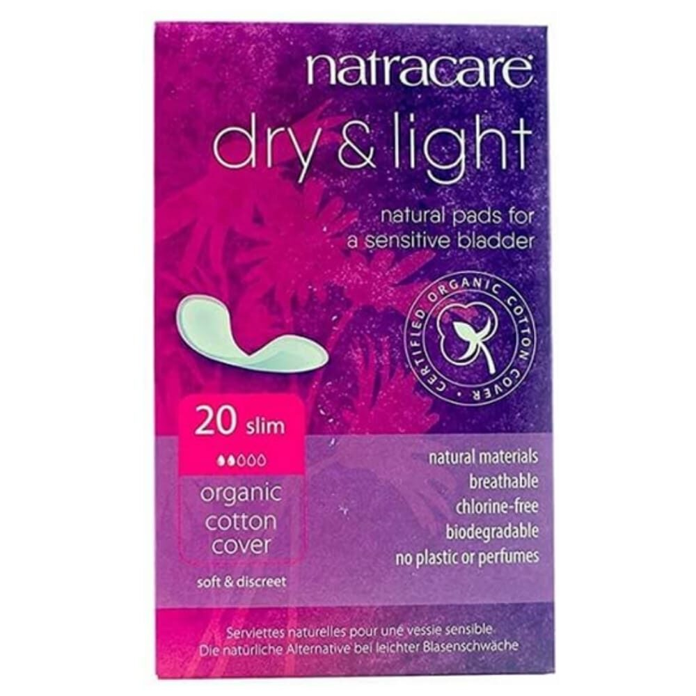Natracare Serviettes Dry Et Light Pour Vessie Sensible Slim Bio 20u