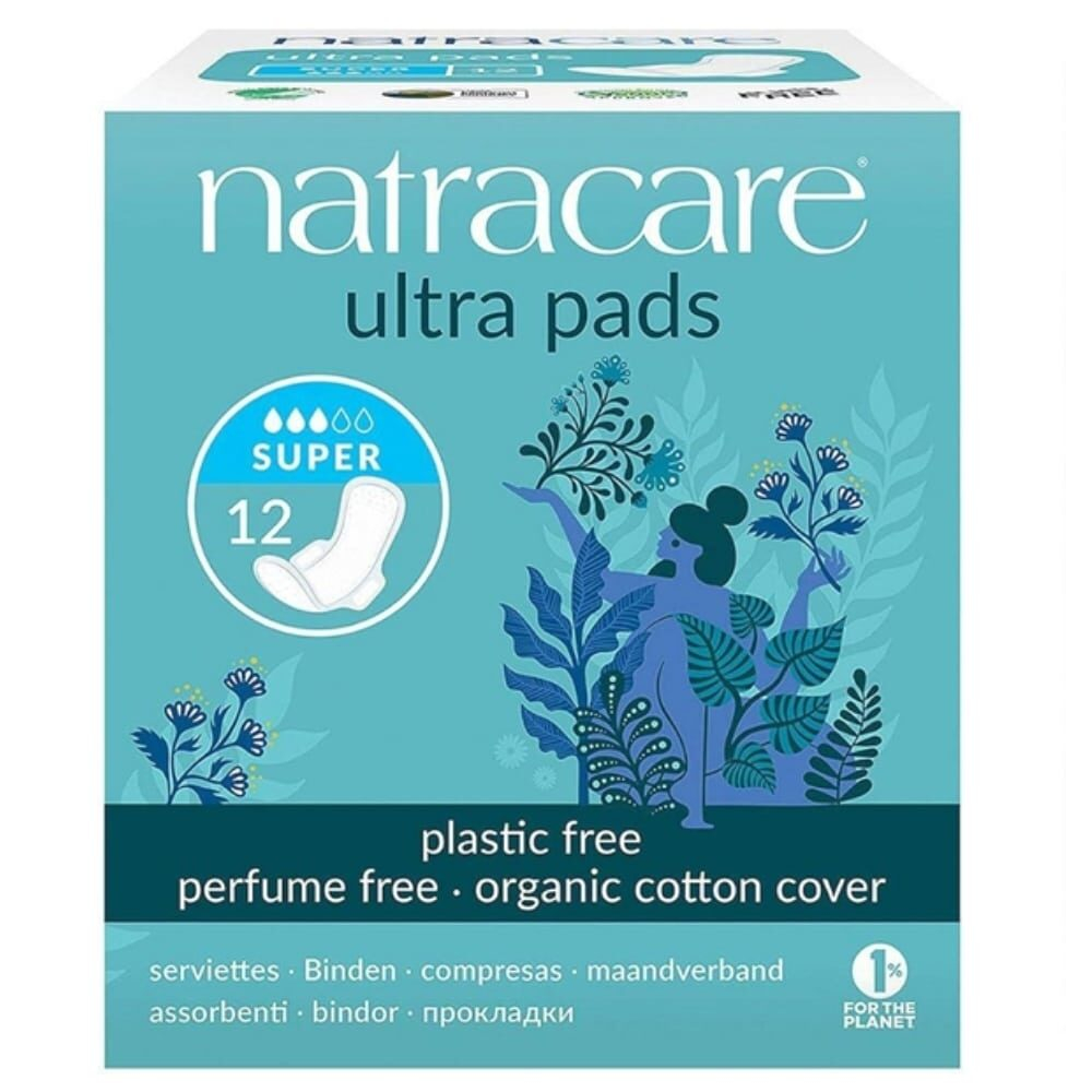 Natracare Serviettes Ultra Super Avec Ailettes Bio 12u