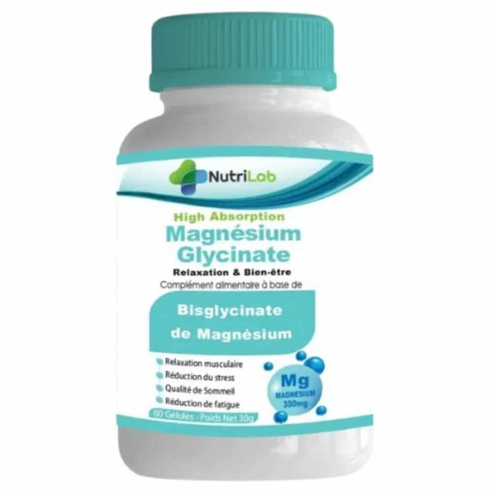Nutrilab Magnesium Glycinate Relaxation Et Bien Etre 300mg 60 Gelules